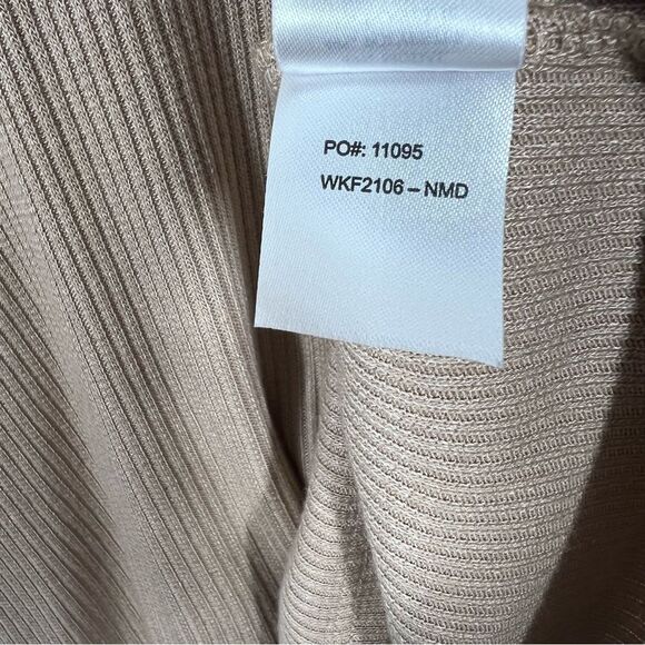 Faherty Brand Womens Size Small Nomad Tan Beige Legend Rib Layne Ribbed Tee - Picture 10 of 14